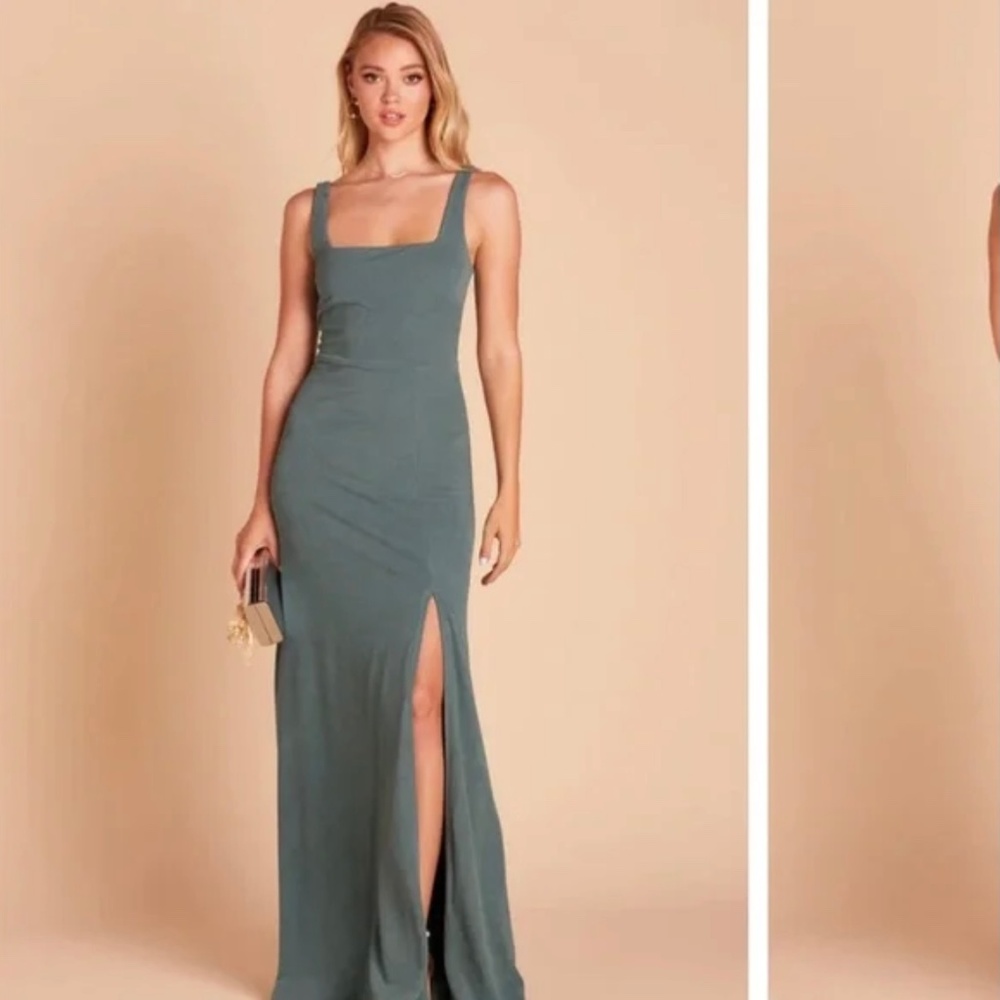 Birdy grey sea glass bridesmaid dress
